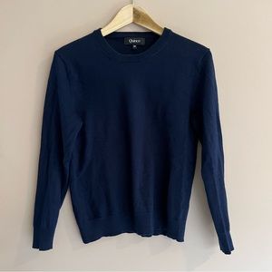 Quince 100% Merino Wool Navy Crewneck Sweater